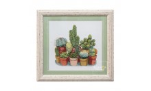 กรอบรูปผ้าปักต้นไม้วางประดับบ้าน